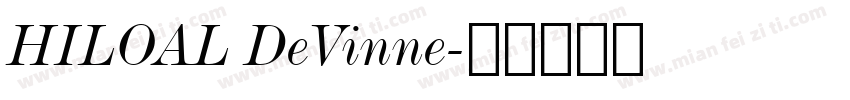 HILOAL DeVinne字体转换